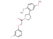 3-(2,5-dimethoxyphenyl)-1-[(3-fluorophenoxy)acetyl]pyrrolidine