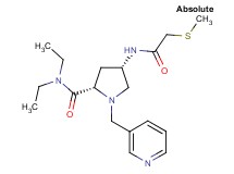 (4S)-N,N-diethyl-4-{[(methylthio)acetyl]amino}-1-(pyridin-3-ylmethyl)-L-prolinamide