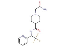 1-(2-amino-2-oxoethyl)-N-[2,2,2-trifluoro-1-(2-pyridinyl)ethyl]-4-piperidinecarboxamide