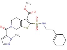 methyl 2-({[2-(1-cyclohexen-1-yl)ethyl]amino}sulfonyl)-6-[(1-methyl-1H-pyrazol-5-yl)carbonyl]-4,5,6,7-tetrahydrothieno[2,3-c]pyridine-3-carboxylate