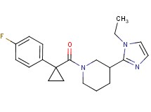3-(1-ethyl-1H-imidazol-2-yl)-1-{[1-(4-fluorophenyl)cyclopropyl]carbonyl}piperidine