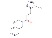 N-ethyl-3-(4-methyl-4H-1,2,4-triazol-3-yl)-N-(pyridin-4-ylmethyl)propanamide