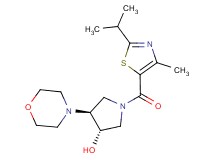 (3S*,4S*)-1-[(2-isopropyl-4-methyl-1,3-thiazol-5-yl)carbonyl]-4-(4-morpholinyl)-3-pyrrolidinol