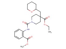 ethyl 1-({[2-(methoxycarbonyl)phenyl]amino}carbonyl)-4-(tetrahydro-2H-pyran-2-ylmethyl)-4-piperidinecarboxylate