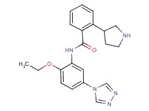 N-[2-ethoxy-5-(4H-1,2,4-triazol-4-yl)phenyl]-2-(3-pyrrolidinyl)benzamide
