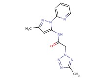 N-(3-methyl-1-pyridin-2-yl-1H-pyrazol-5-yl)-2-(5-methyl-2H-tetrazol-2-yl)acetamide