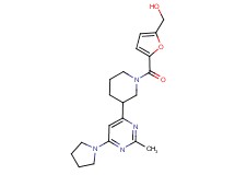 [5-({3-[2-methyl-6-(1-pyrrolidinyl)-4-pyrimidinyl]-1-piperidinyl}carbonyl)-2-furyl]methanol