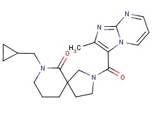 7-(cyclopropylmethyl)-2-[(2-methylimidazo[1,2-a]pyrimidin-3-yl)carbonyl]-2,7-diazaspiro[4.5]decan-6-one
