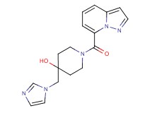 4-(1H-imidazol-1-ylmethyl)-1-(pyrazolo[1,5-a]pyridin-7-ylcarbonyl)piperidin-4-ol