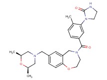 1-(5-{[7-{[(2R*,6S*)-2,6-dimethyl-4-morpholinyl]methyl}-2,3-dihydro-1,4-benzoxazepin-4(5H)-yl]carbonyl}-2-methylphenyl)-2-imidazolidinone