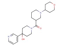 4-(3-pyridinyl)-1-{[1-(tetrahydro-2H-pyran-4-yl)-3-piperidinyl]carbonyl}-4-piperidinol