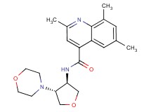 2,6,8-trimethyl-N-[(3R*,4R*)-4-(4-morpholinyl)tetrahydro-3-furanyl]-4-quinolinecarboxamide