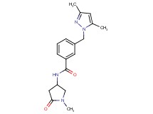 3-[(3,5-dimethyl-1H-pyrazol-1-yl)methyl]-N-(1-methyl-5-oxo-3-pyrrolidinyl)benzamide