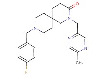 9-(4-fluorobenzyl)-2-[(5-methylpyrazin-2-yl)methyl]-2,9-diazaspiro[5.5]undecan-3-one