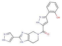 2-(5-{[2-(1H-pyrazol-4-yl)-1,4,6,7-tetrahydro-5H-imidazo[4,5-c]pyridin-5-yl]carbonyl}-1H-pyrazol-3-yl)phenol