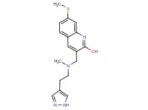 3-({methyl[2-(1H-pyrazol-4-yl)ethyl]amino}methyl)-7-(methylthio)-2-quinolinol