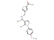 1-{4-[({1-[1-(4-methoxyphenyl)-5-methyl-1H-pyrazol-4-yl]ethyl}amino)methyl]-2-thienyl}ethanone