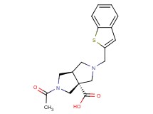 (3aR*,6aR*)-2-acetyl-5-(1-benzothien-2-ylmethyl)hexahydropyrrolo[3,4-c]pyrrole-3a(1H)-carboxylic acid