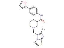 N-[4-(2-furyl)phenyl]-1-[(6-methylimidazo[2,1-b][1,3]thiazol-5-yl)methyl]-3-piperidinecarboxamide