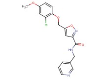 5-[(2-chloro-4-methoxyphenoxy)methyl]-N-(3-pyridinylmethyl)-3-isoxazolecarboxamide