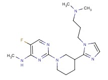 2-(3-{1-[3-(dimethylamino)propyl]-1H-imidazol-2-yl}piperidin-1-yl)-5-fluoro-N-methylpyrimidin-4-amine