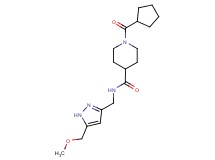 1-(cyclopentylcarbonyl)-N-{[5-(methoxymethyl)-1H-pyrazol-3-yl]methyl}-4-piperidinecarboxamide