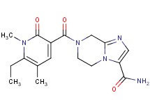 7-[(6-ethyl-1,5-dimethyl-2-oxo-1,2-dihydropyridin-3-yl)carbonyl]-5,6,7,8-tetrahydroimidazo[1,2-a]pyrazine-3-carboxamide