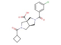 (3aR*,6aR*)-2-(3-chlorobenzoyl)-5-(cyclobutylcarbonyl)hexahydropyrrolo[3,4-c]pyrrole-3a(1H)-carboxylic acid