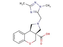 (3aR*,9bR*)-2-[(1,3-dimethyl-1H-1,2,4-triazol-5-yl)methyl]-1,2,3,9b-tetrahydrochromeno[3,4-c]pyrrole-3a(4H)-carboxylic acid