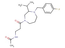 N-{3-[4-(4-fluorobenzyl)-3-isopropyl-1,4-diazepan-1-yl]-3-oxopropyl}acetamide