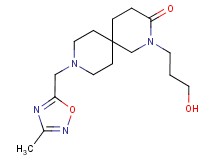 2-(3-hydroxypropyl)-9-[(3-methyl-1,2,4-oxadiazol-5-yl)methyl]-2,9-diazaspiro[5.5]undecan-3-one