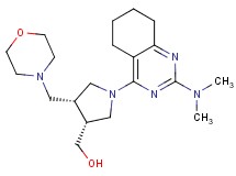 [(3R*,4R*)-1-[2-(dimethylamino)-5,6,7,8-tetrahydroquinazolin-4-yl]-4-(morpholin-4-ylmethyl)pyrrolidin-3-yl]methanol