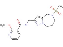 2-methoxy-N-{[5-(methylsulfonyl)-5,6,7,8-tetrahydro-4H-pyrazolo[1,5-a][1,4]diazepin-2-yl]methyl}nicotinamide