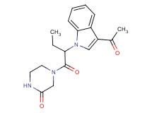 4-[2-(3-acetyl-1H-indol-1-yl)butanoyl]piperazin-2-one