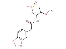2-(1,3-benzodioxol-5-yl)-N-[(3S*,4S*)-4-methoxy-1,1-dioxidotetrahydro-3-thienyl]acetamide