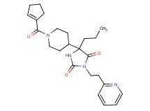 5-[1-(1-cyclopenten-1-ylcarbonyl)-4-piperidinyl]-5-propyl-3-[2-(2-pyridinyl)ethyl]-2,4-imidazolidinedione