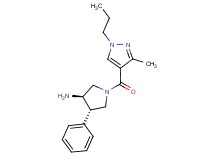 (3R*,4S*)-1-[(3-methyl-1-propyl-1H-pyrazol-4-yl)carbonyl]-4-phenylpyrrolidin-3-amine