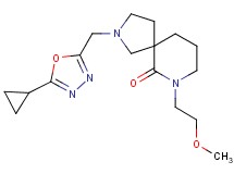 2-[(5-cyclopropyl-1,3,4-oxadiazol-2-yl)methyl]-7-(2-methoxyethyl)-2,7-diazaspiro[4.5]decan-6-one