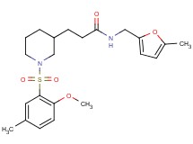 3-{1-[(2-methoxy-5-methylphenyl)sulfonyl]-3-piperidinyl}-N-[(5-methyl-2-furyl)methyl]propanamide