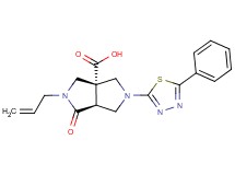 (3aR*,6aS*)-2-allyl-1-oxo-5-(5-phenyl-1,3,4-thiadiazol-2-yl)hexahydropyrrolo[3,4-c]pyrrole-3a(1H)-carboxylic acid