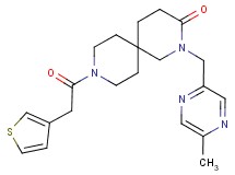 2-[(5-methylpyrazin-2-yl)methyl]-9-(3-thienylacetyl)-2,9-diazaspiro[5.5]undecan-3-one