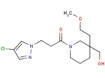 [1-[3-(4-chloro-1H-pyrazol-1-yl)propanoyl]-3-(2-methoxyethyl)-3-piperidinyl]methanol