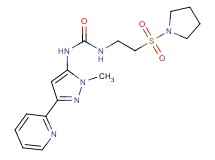 N-(1-methyl-3-pyridin-2-yl-1H-pyrazol-5-yl)-N'-[2-(pyrrolidin-1-ylsulfonyl)ethyl]urea