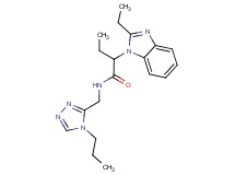 2-(2-ethyl-1H-benzimidazol-1-yl)-N-[(4-propyl-4H-1,2,4-triazol-3-yl)methyl]butanamide