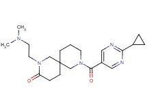 8-[(2-cyclopropylpyrimidin-5-yl)carbonyl]-2-[2-(dimethylamino)ethyl]-2,8-diazaspiro[5.5]undecan-3-one