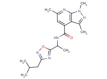 N-[1-(3-isobutyl-1,2,4-oxadiazol-5-yl)ethyl]-1,3,6-trimethyl-1H-pyrazolo[3,4-b]pyridine-4-carboxamide