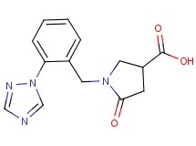 5-oxo-1-[2-(1H-1,2,4-triazol-1-yl)benzyl]pyrrolidine-3-carboxylic acid