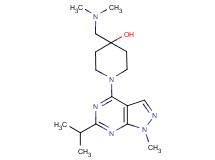 4-[(dimethylamino)methyl]-1-(6-isopropyl-1-methyl-1H-pyrazolo[3,4-d]pyrimidin-4-yl)-4-piperidinol