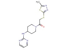 N-(1-{2-[(5-methyl-1,3,4-thiadiazol-2-yl)thio]acetyl}piperidin-4-yl)pyrimidin-2-amine