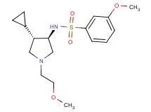 N-[rel-(3R,4S)-4-cyclopropyl-1-(2-methoxyethyl)-3-pyrrolidinyl]-3-methoxybenzenesulfonamide hydrochloride
